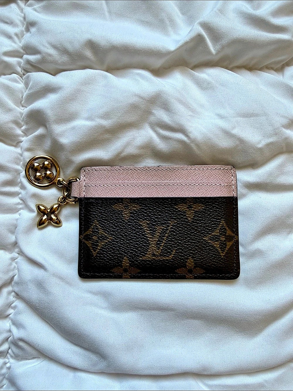 Louis Vuitton LV Charms Card Holder Monogram Pink